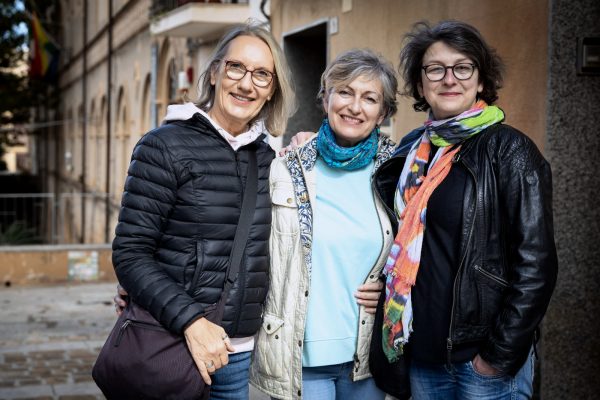 Sabine Schulte, Marisa Notarianni und Anne Bauer in Collesano.